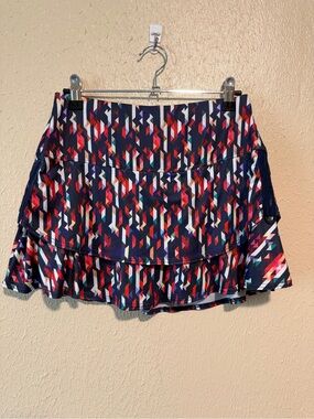 Lucky in Love Skort Skirt Size Small Multicolored Pull On Drawscords in sides